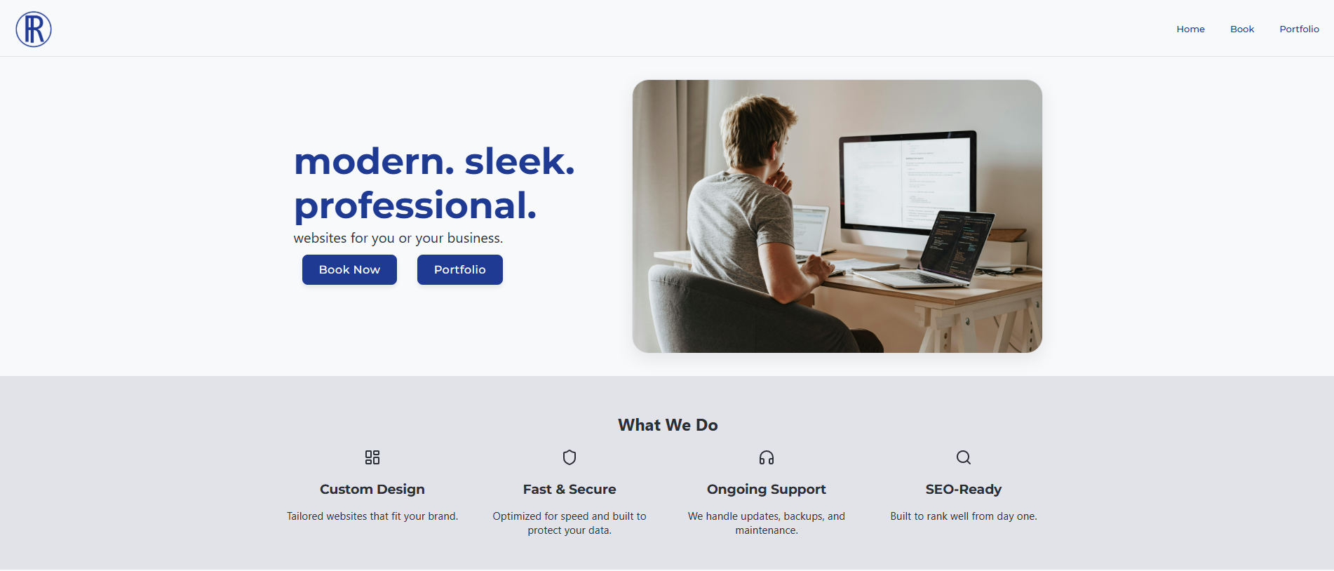 Business Project: landing page for a web Design Company